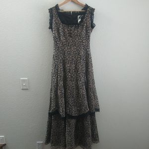 Vintage Kati by Laura Phillips Lace Ruffle Dress